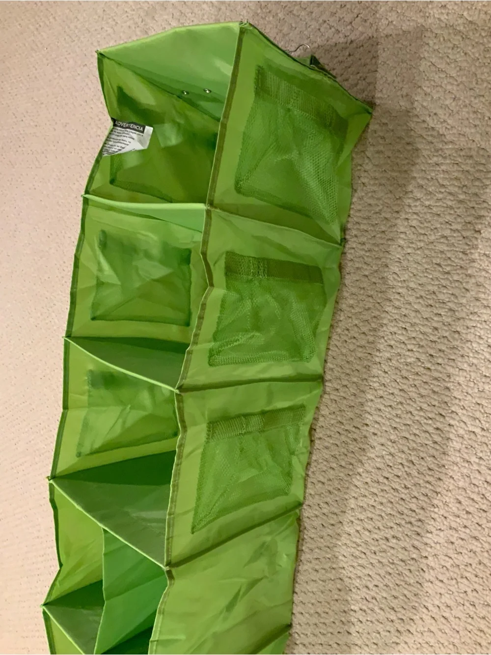 Green Fabric Hanging Closet Organizer Multipocket Storage Great for closets,Dorm